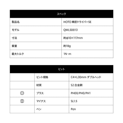 精密ドライバー SE